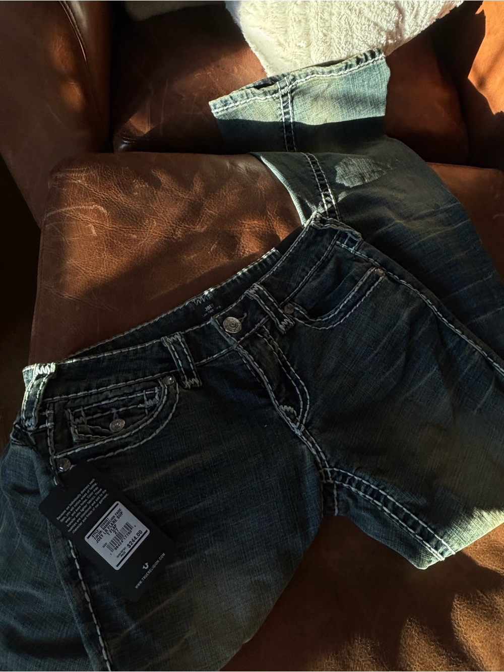 True Religion Joey Low Rise Super T Flap Jeans